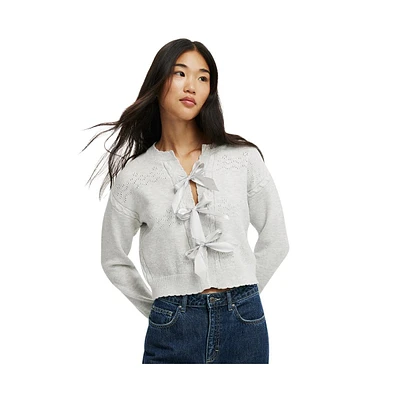 Cotton On Women's Nostalgia Bow Cardigan