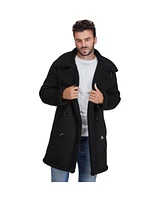 Braveman Men's Faux Shearling Double Breasted Overcoat