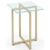 Emila 14" Square Glass Mix and Match Martini Table