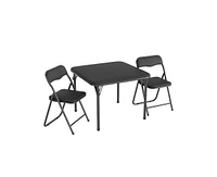 gaomon Boys and Girls Folding Table and Chair Set of 3, Featuring a Portable Table and Chairs with Ssoft Pu Cushions. No Assembly is Required