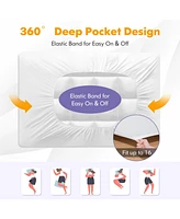 Gouun Safe Electric Heated Mattress Pad with 4 Size 8 Temperature 10-Hour Timer-Queen size