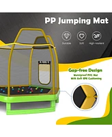 Gouun 7 Feet Trampoline with Ladder and Slide for Indoor and Outdoor