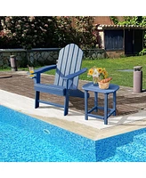 Gouun Outdoor Adirondack Chair with Built-in Cup Holder for Backyard Porch