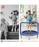 Gouun 36 Inch Kids Trampoline Mini Rebounder with Full Covered Handrail