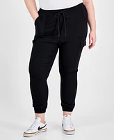 Madden Girl Trendy Plus Luxe Cargo Jogger Pants