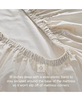 Doz by Sijo Doz 100% Gots Certified Organic Percale Cotton Sheet Set, Hotel Crisp Cool, Breathable