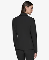 Karl Lagerfeld Paris Women's Notched-Lapel Single-Button Blazer