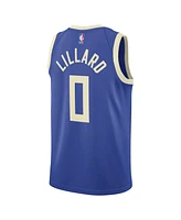 Nike Men's and Women's Royal Damian Lillard Milwaukee Bucks 2024/25 City Edition Finished Swingman Jersey