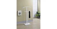 Kings Brand Furniture Dossi Metal Suit Valet Stand, Clothes Rack, Clothing Organizer, Jacket Hanger, Tie Hanger