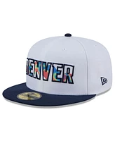 New Era Men's White Denver Nuggets 2024/25 City Edition 59FIFTY Fitted Hat