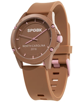 Spgbk Watches Women's Sherwood Brown Silicone Strap Watch 44mm