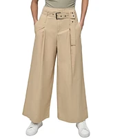 Dkny Jeans Women's High-Waist Pleated Cotton Trousers - TVN