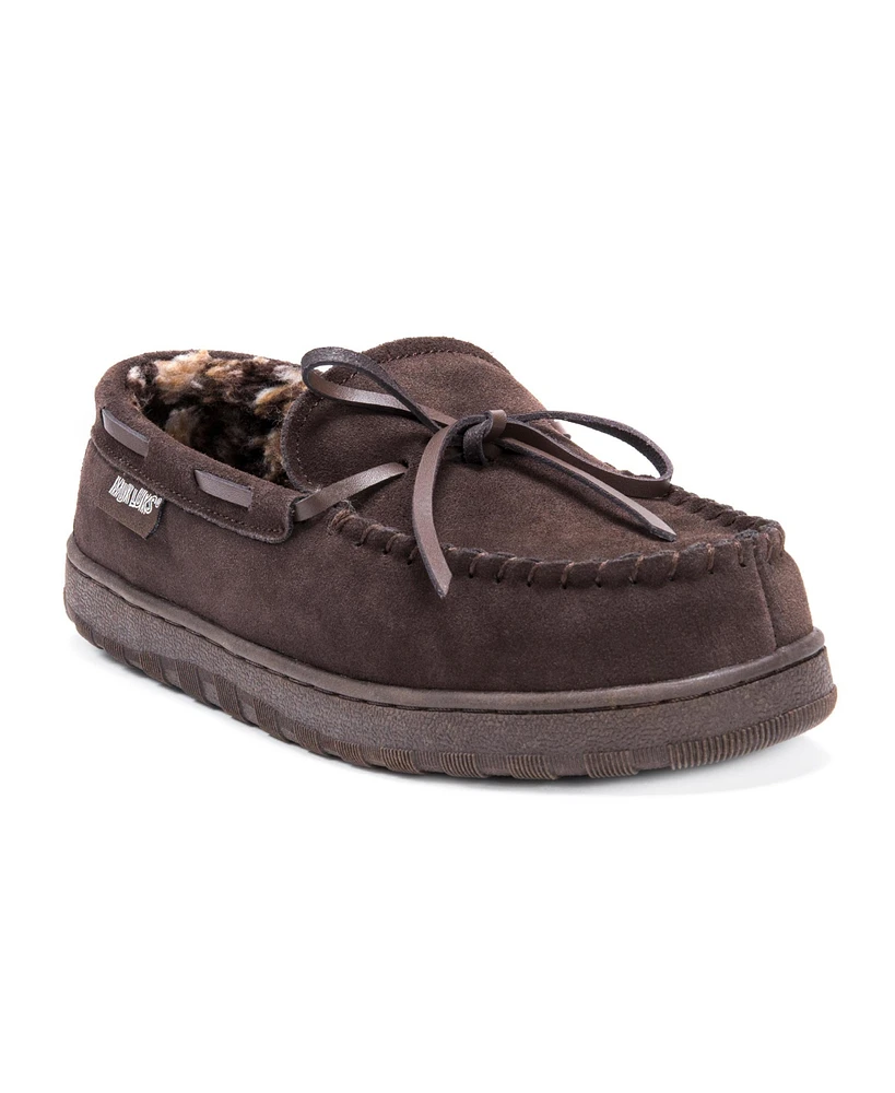 Muk Luks Men's Paul Printed Berber Suede Moccasin