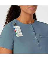 Wink Plus Renew Mandarin Collar Tuck-In Scrub Top