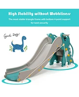 Gouun 4-in-1 Kids Climber Slide Play Set with Basketball Hoop