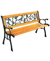 Gouun 49.5 Inch Patio Park Garden Porch Chair Bench