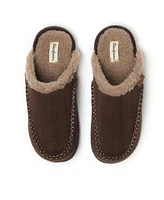 Dearfoams Men's Matthew Moccasin Toe Scuff House Slipper