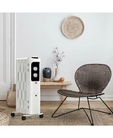 Gouun 1500W Oil Filled Portable Radiator Space Heater with Adjustable Thermostat