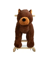 Happy Trails Plush Bear Rocking Horse