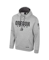 Colosseum Men's Heather Gray Oregon Ducks Oorah Oht Military Appreciation Pullover Hoodie