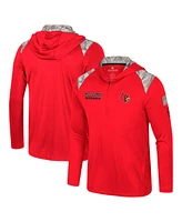 Colosseum Men's Red Louisville Cardinals Oht Military Appreciation Quarter-Zip Hoodie Jacket