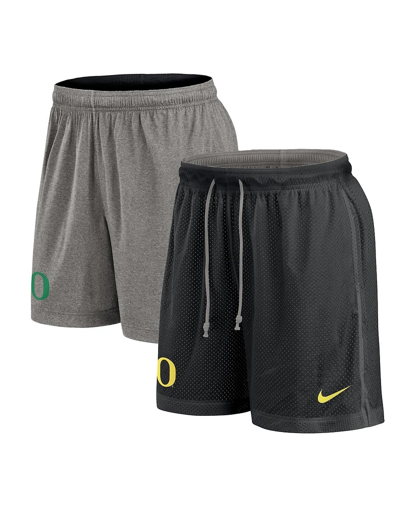 Nike Men's Black/Heather Gray Oregon Ducks Player Reversible Shorts