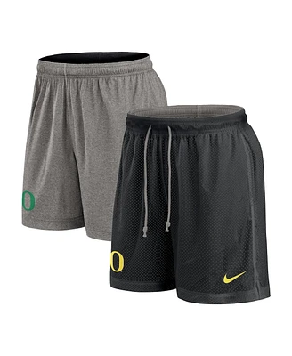 Nike Men's Black/Heather Gray Oregon Ducks Player Reversible Shorts
