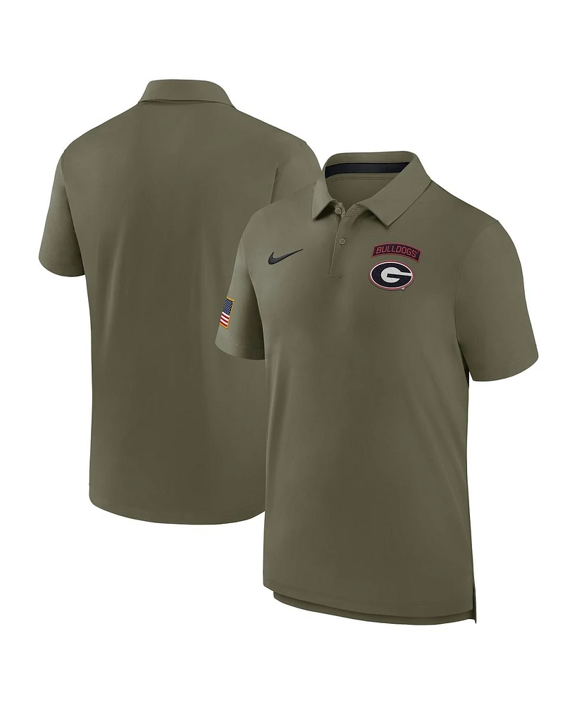 Nike Men's Olive Georgia Bulldogs 2024 Military Appreciation Tour Performance Polo