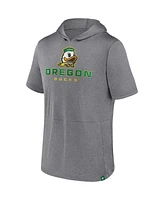 Fanatics Men's Heather Gray Oregon Ducks Modern Stack Hoodie T-Shirt