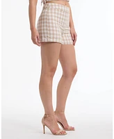 Bebe Women's High Waist Gingham Shorts