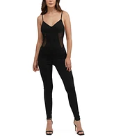 Bebe Women's Mesh Insert Catsuit