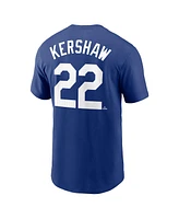 Nike Men's Clayton Kershaw Royal Los Angeles Dodgers 2024 World Series Champions Name Number T-Shirt