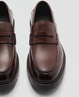 Mango Men's Leather Penny Loafers