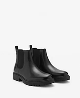 Mango Men's Track Sole Chelsea Leather Ankle Boots