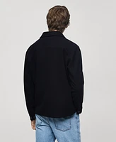 Mango Men's Pocket Detail Regular-Fit Overshirt
