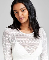 And Now This Women's Floral Lace Top, Exclusively at Macy's