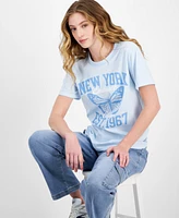 Grayson Threads, The Label Juniors' New York Butterfly Graphic T-Shirt