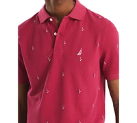 Nautica Men's Classic Fit Deck Printed Performance Polo Shirt