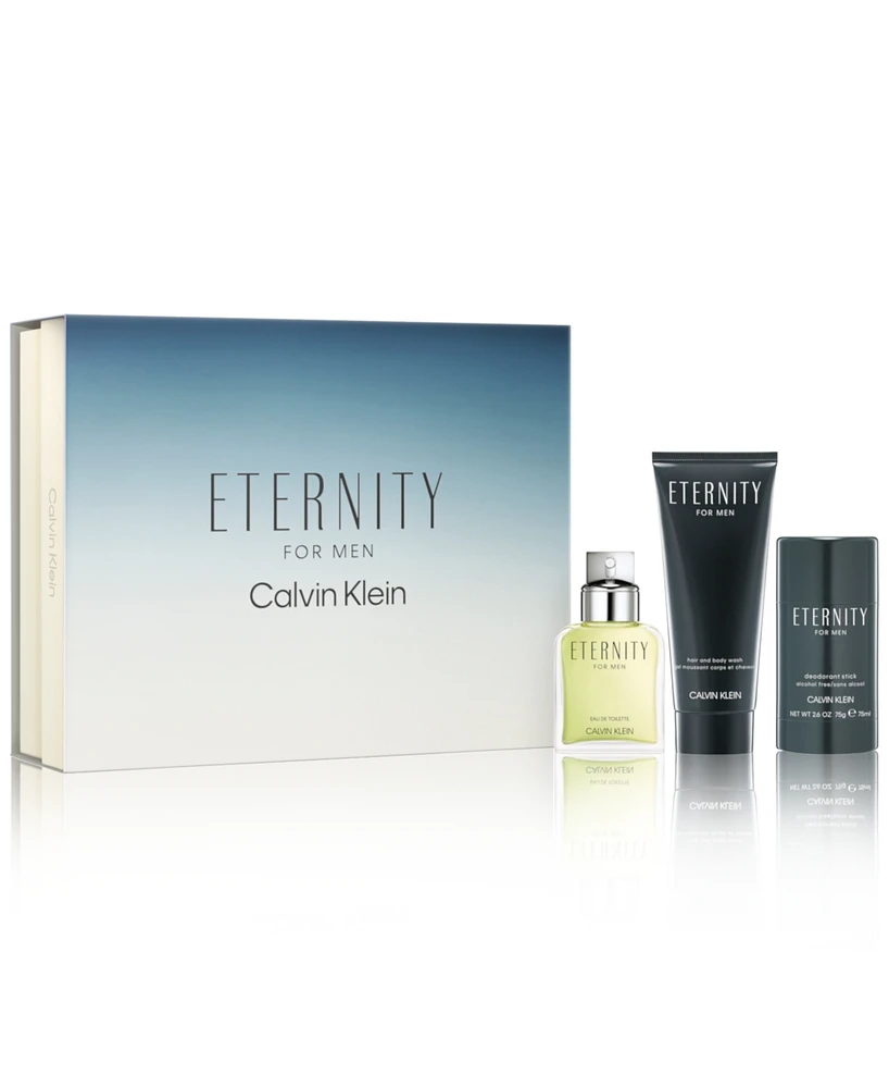 Calvin Klein Men's 3-Pc. Eternity Eau de Toilette Gift Set, Exclusive at Macy's