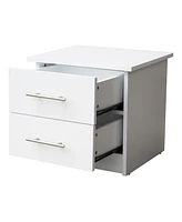 Kings Brand Furniture Corry 2 - Drawer Nightstand, White