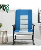 Gouun Foldable Rocking Padded Portable Camping Chair with Backrest and Armrest