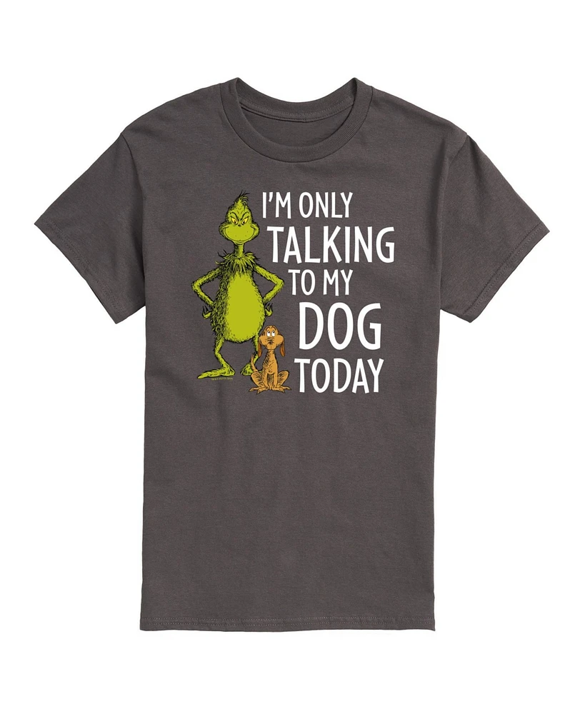 Airwaves Men's The Grinch Only Talking To My Dog Today People Short Sleeve Tee
