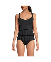 Lands' End Women's Ruffle Fauxkini One Piece Swimsuit