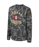 Colosseum Big Boys and Girls Camo Indiana Hoosiers Oht Military Appreciation Dark Star Long Sleeve T-Shirt