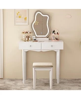 gaomon Makeup Vanity, Vanity Desk with Cloud Shaped Mirror and Touch Switch