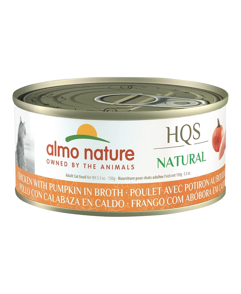 Almo Nature Hqs Natural Cat 24pk (5.3oz): Chicken W/ Pumpkin In Broth