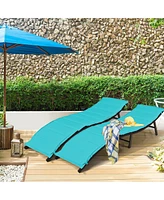 Gouun 2Pcs Folding Patio Lounger Chair