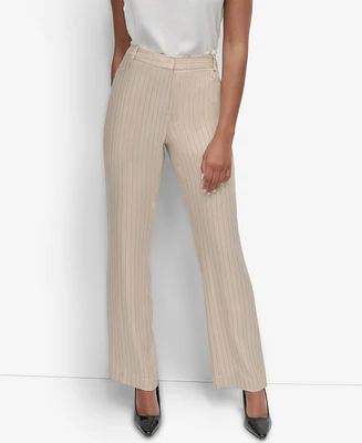 Dkny Women's Pinstriped Modern-Fit Straight-Leg Pants