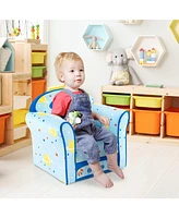 Gouun Toddlers Sofa Chair with Velvet Fabric Cover High Density Sponge Filling