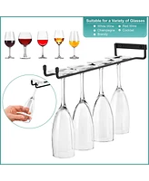 Sorbus Pack 12 Inch Wall Mounted Wine Glass Racks for Under Cabinet